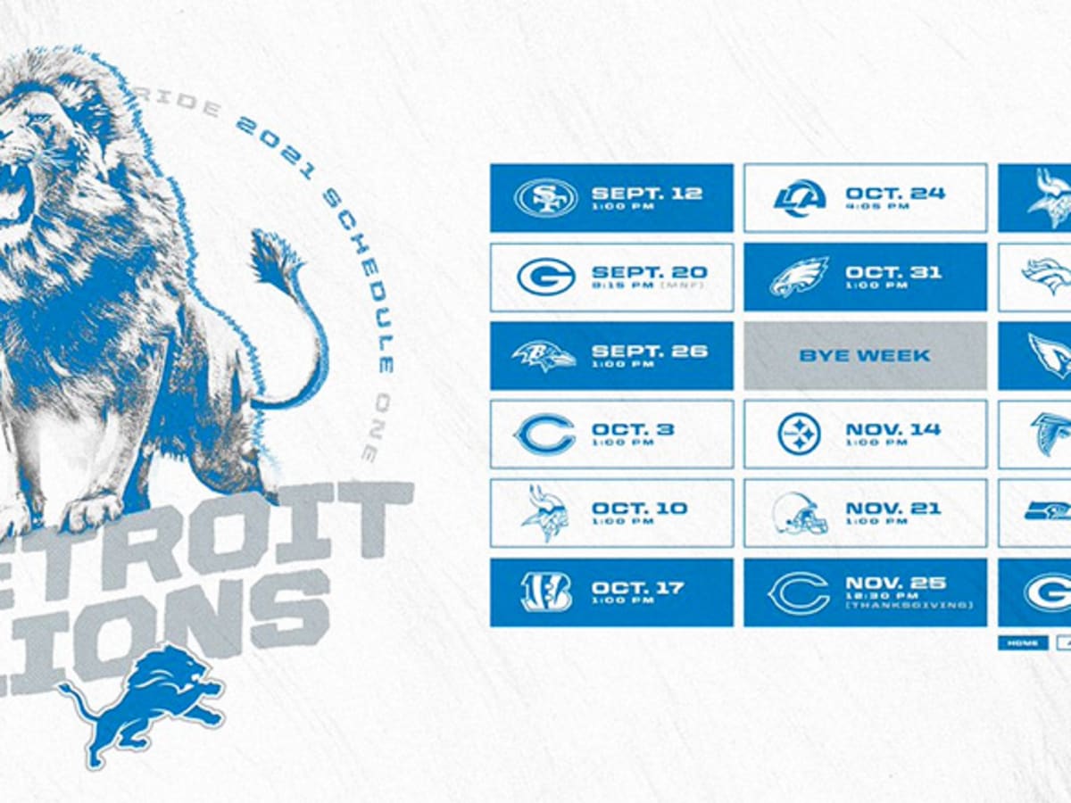 Lions Football Schedule 2022 Detroit Lions Schedule 2021 - Athlonsports.com | Expert Predictions, Picks,  And Previews