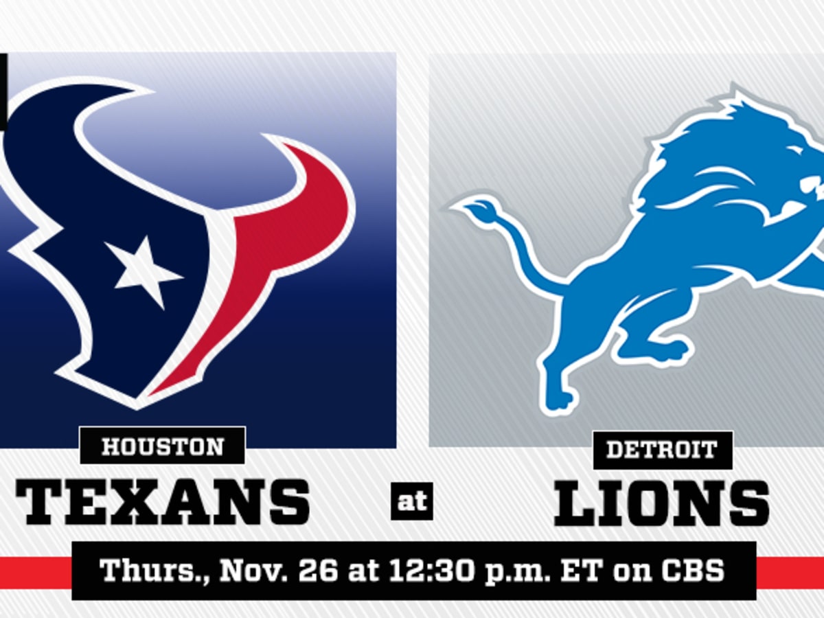 Thanksgiving Day: Houston Texans vs. Detroit Lions Prediction and Preview 