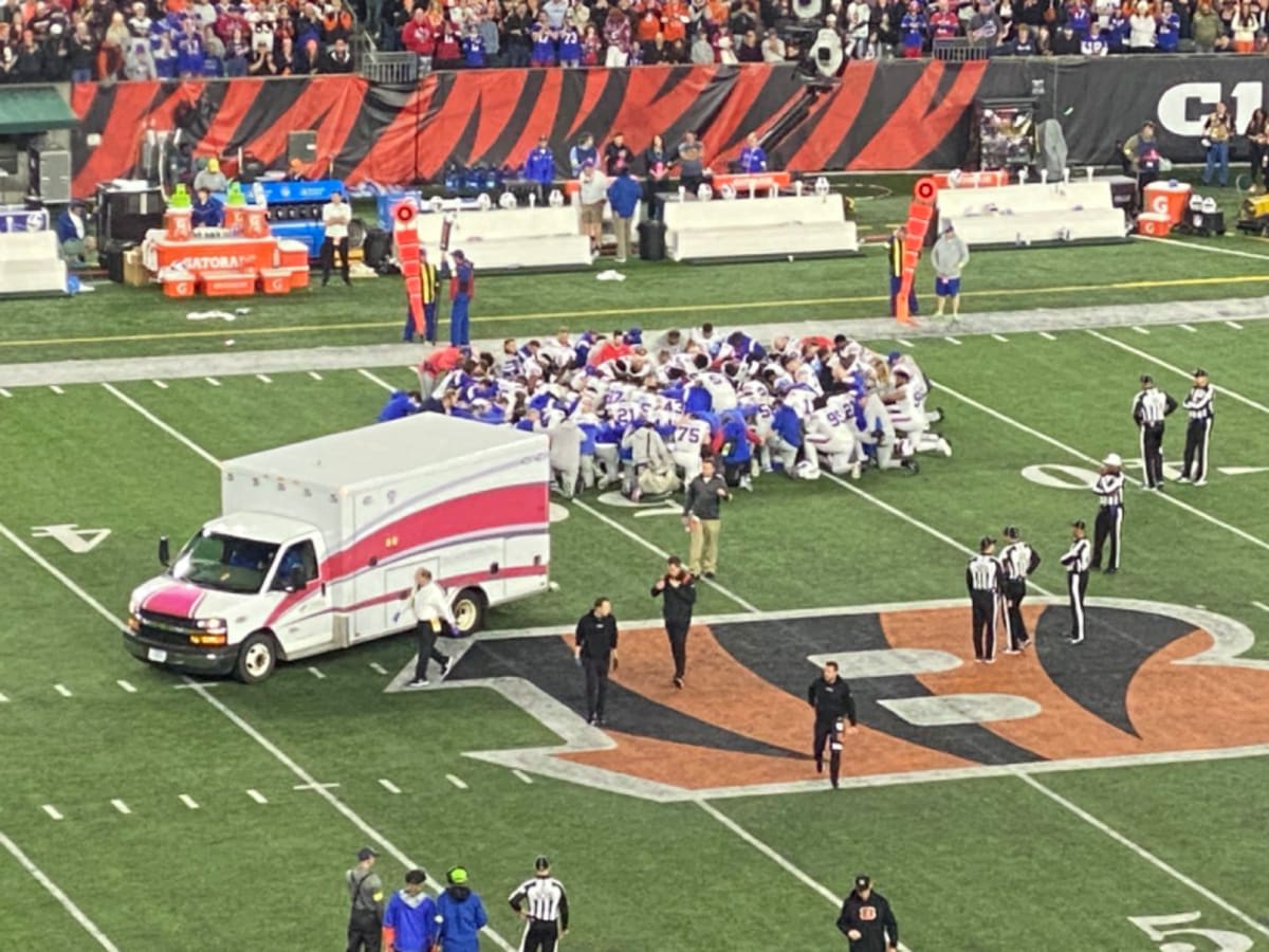 Chicago, United States. 24th Dec, 2022. Buffalo Bills safety Damar Hamlin  (3) celebrates a fumble recovery by teammate Tim Settle during the Bills  35-13 Christmas Eve win over the Chicago Bears at