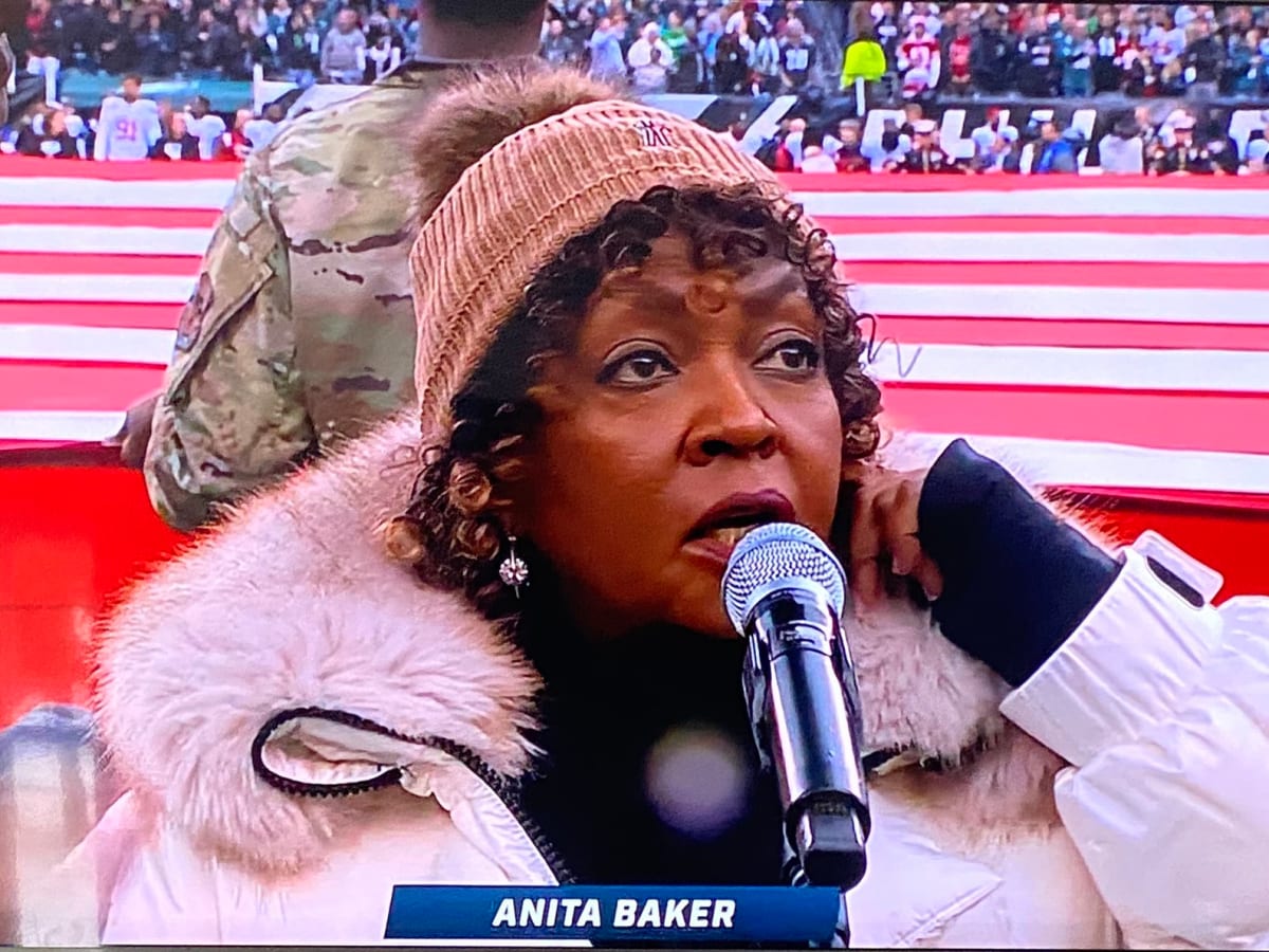 Did shoutout by Eagles QB Jalen Hurts lead Anita Baker to sing national  anthem for NFC championship game?