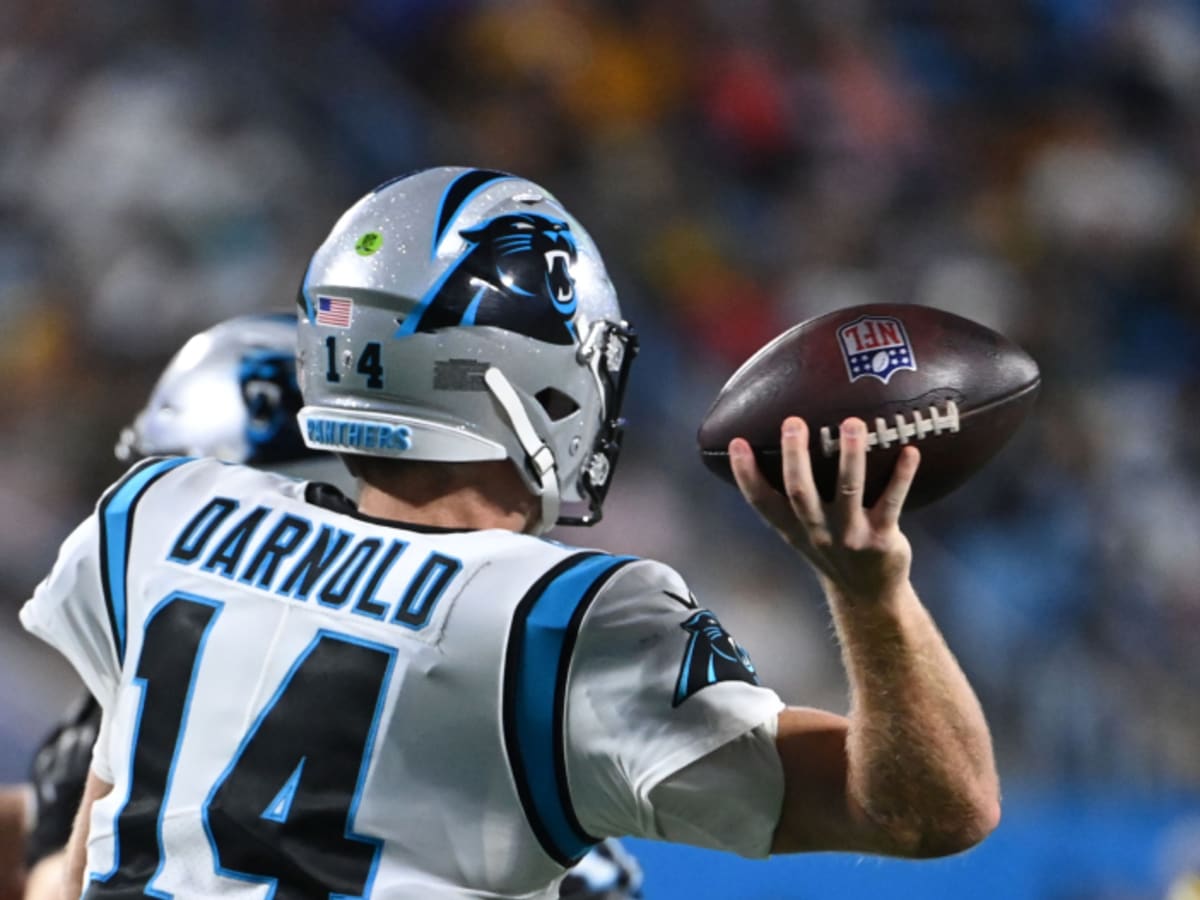 Panthers' $18.8 million BACKUP quarterback Sam Darnold reacts to