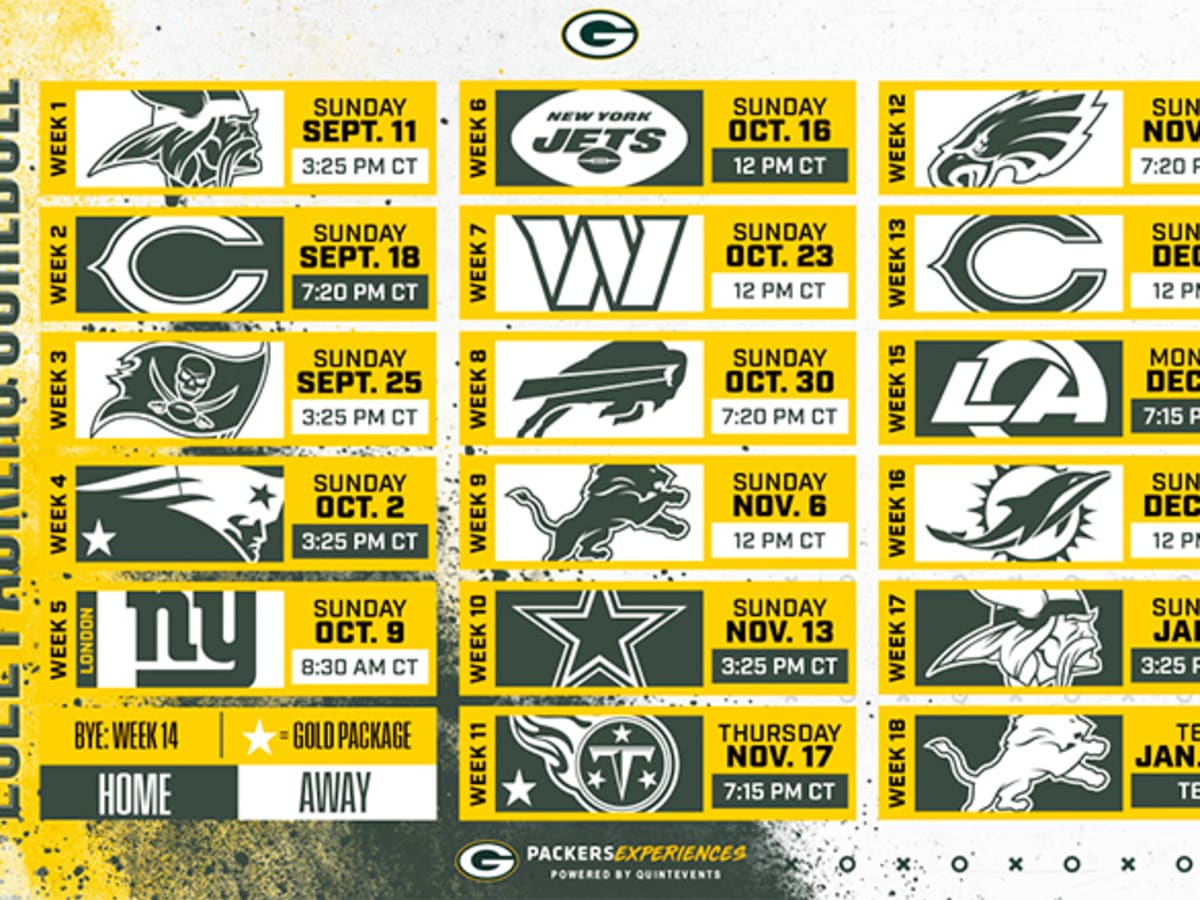 Green Bay Packers Schedule 2023: Dates, Times, TV Schedule, and More