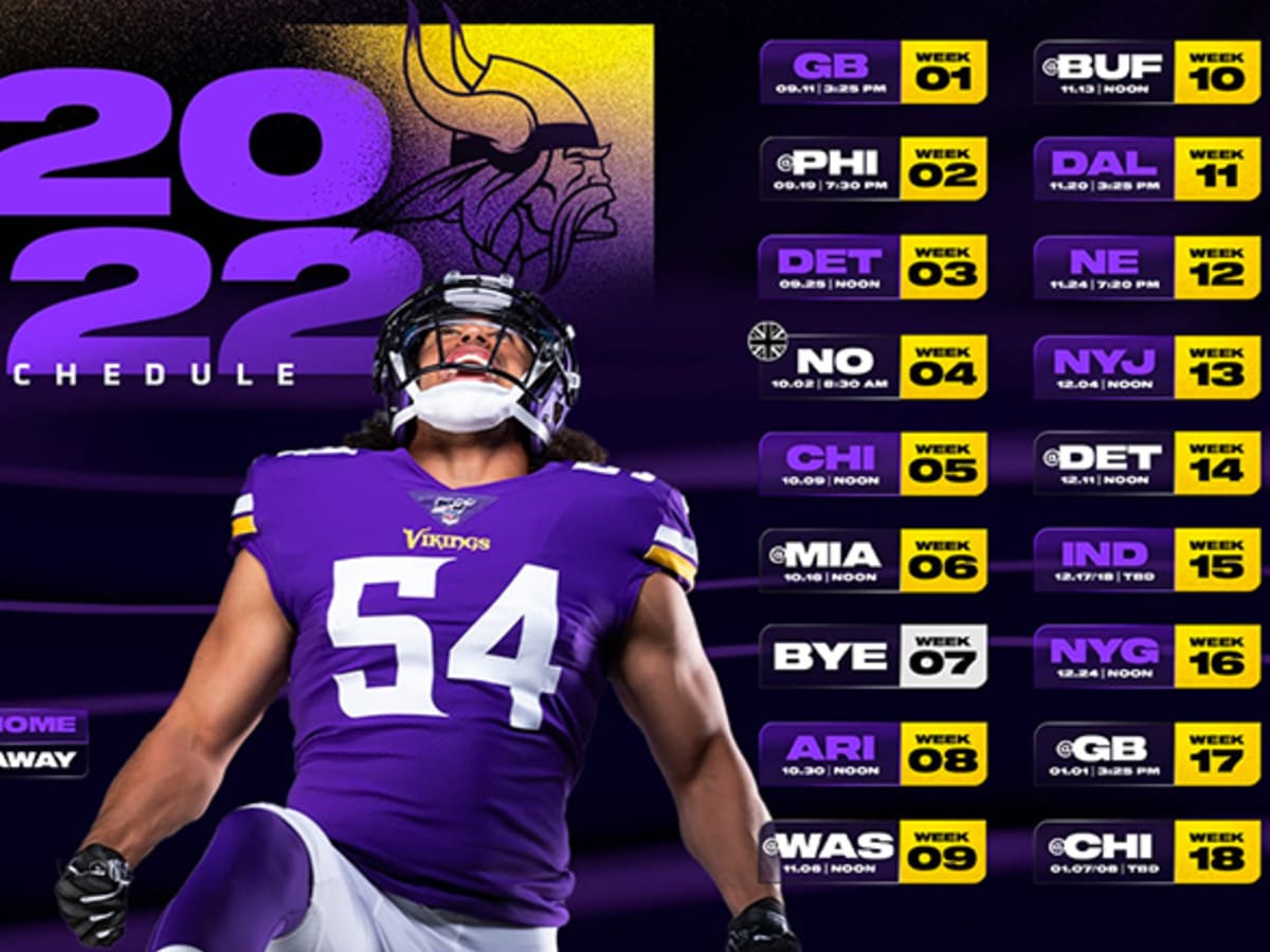 Minnesota Vikings Schedule 2022 