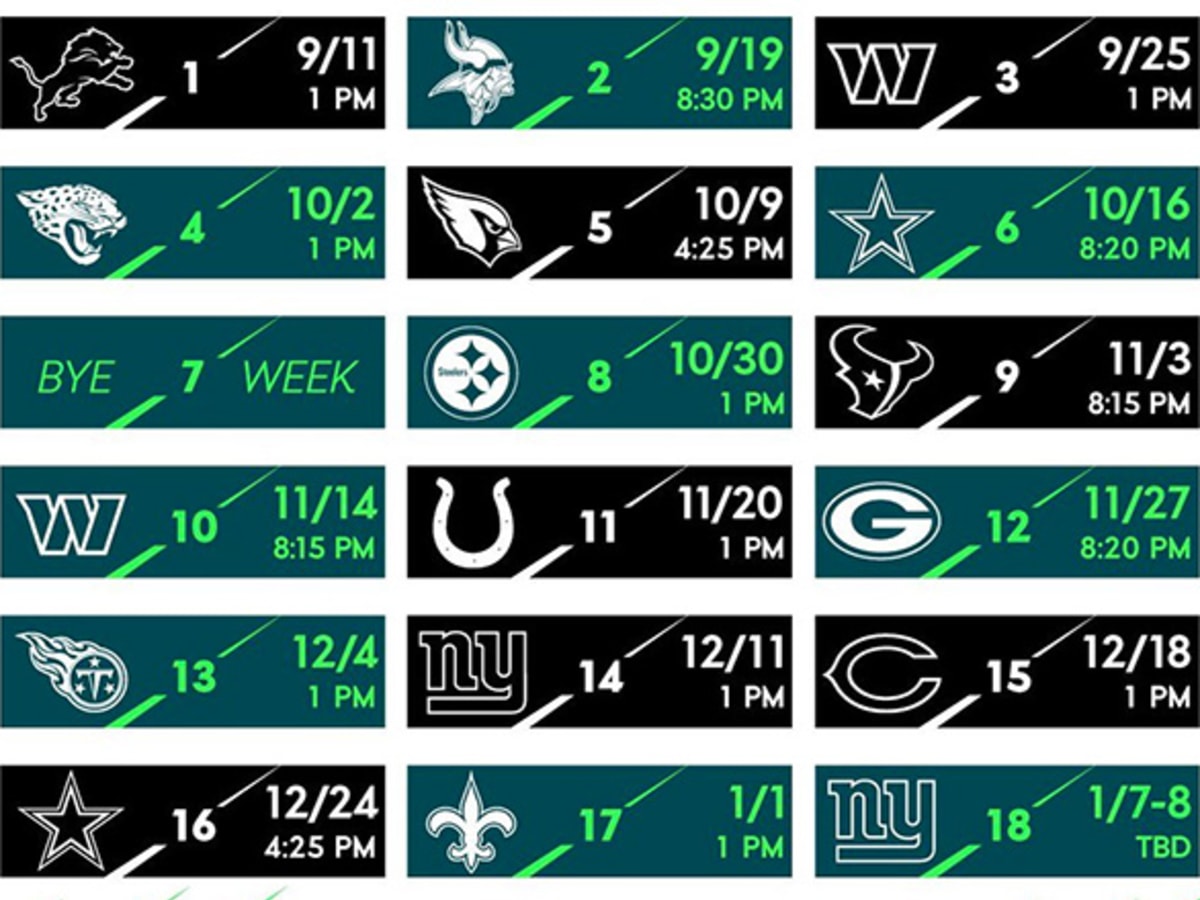 Philadelphia Eagles Schedule 2022 