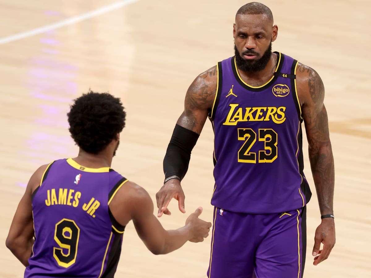 LeBron James' Gesture to Jaylen Brown Fuels Bronny James Speculation -  Athlon Sports