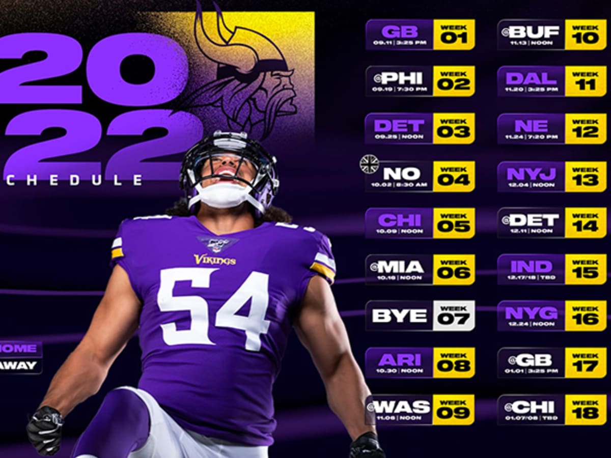 Vikings game sale time