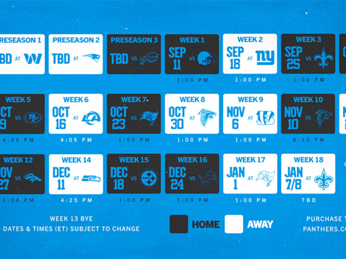Panthers store football schedule
