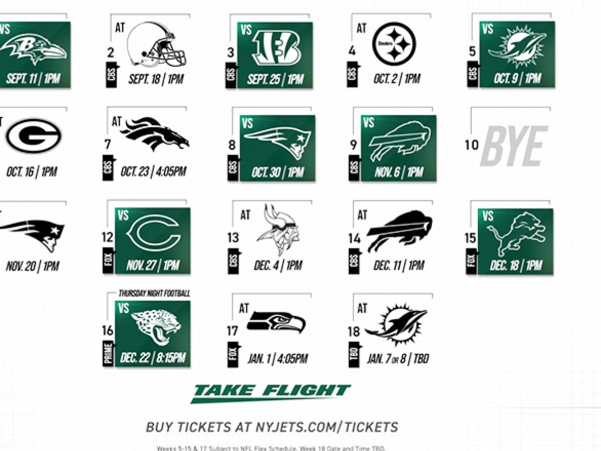 Jets schedule nfl hotsell