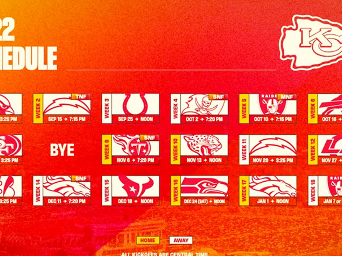 Chiefs schedule sale 2018