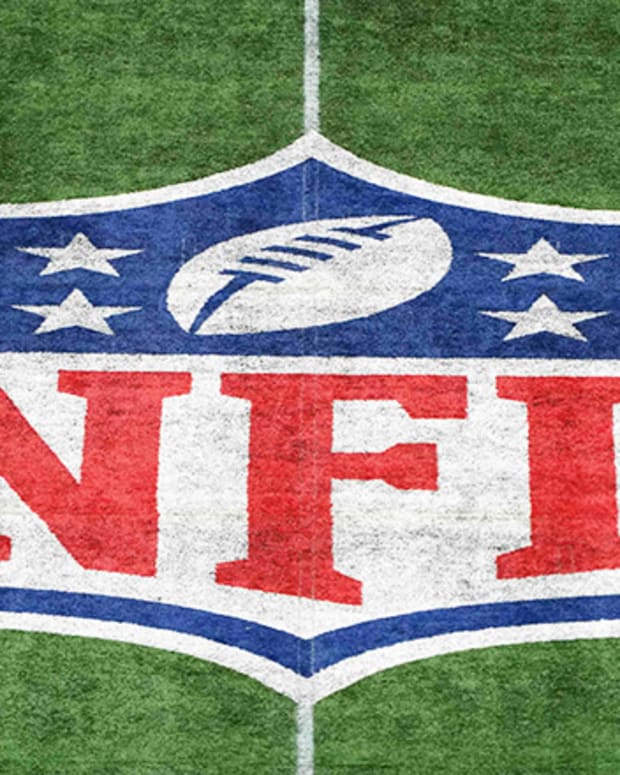 NFL logo on field