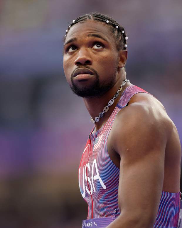 Noah Lyles (USA) during the Paris 2024 Olympic Summer Games.