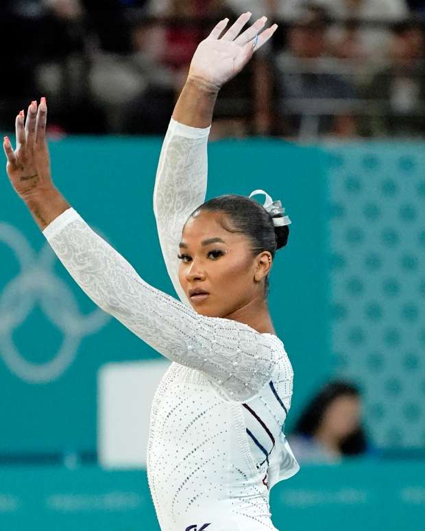 Jordan Chiles of the United States competes during the Paris 2024 Olympic Summer Games.