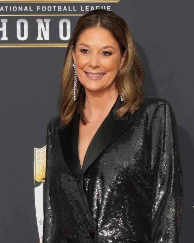 Randi Mahomes on the red carpet before the NFL Honors show on February 8, 2024.