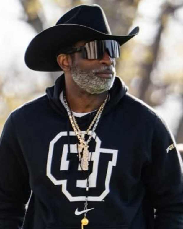 Deion Sanders speaking to fans on social media about health