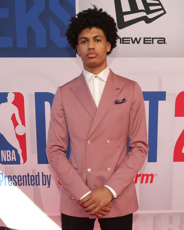 Joan Beringer at the 2025 NBA Draft