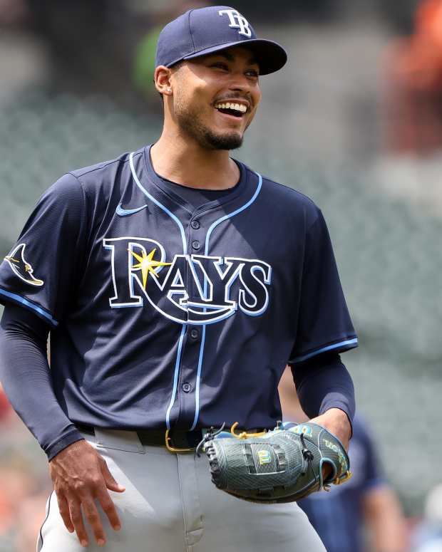 Rays starting pitcher Taj Bradley