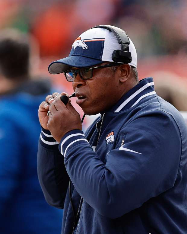 Denver Broncos defensive coordinator Vance Joseph.