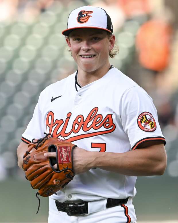 Baltimore Orioles’ Adley Rutschman, Jackson Holliday, Coby Mayo Athlon