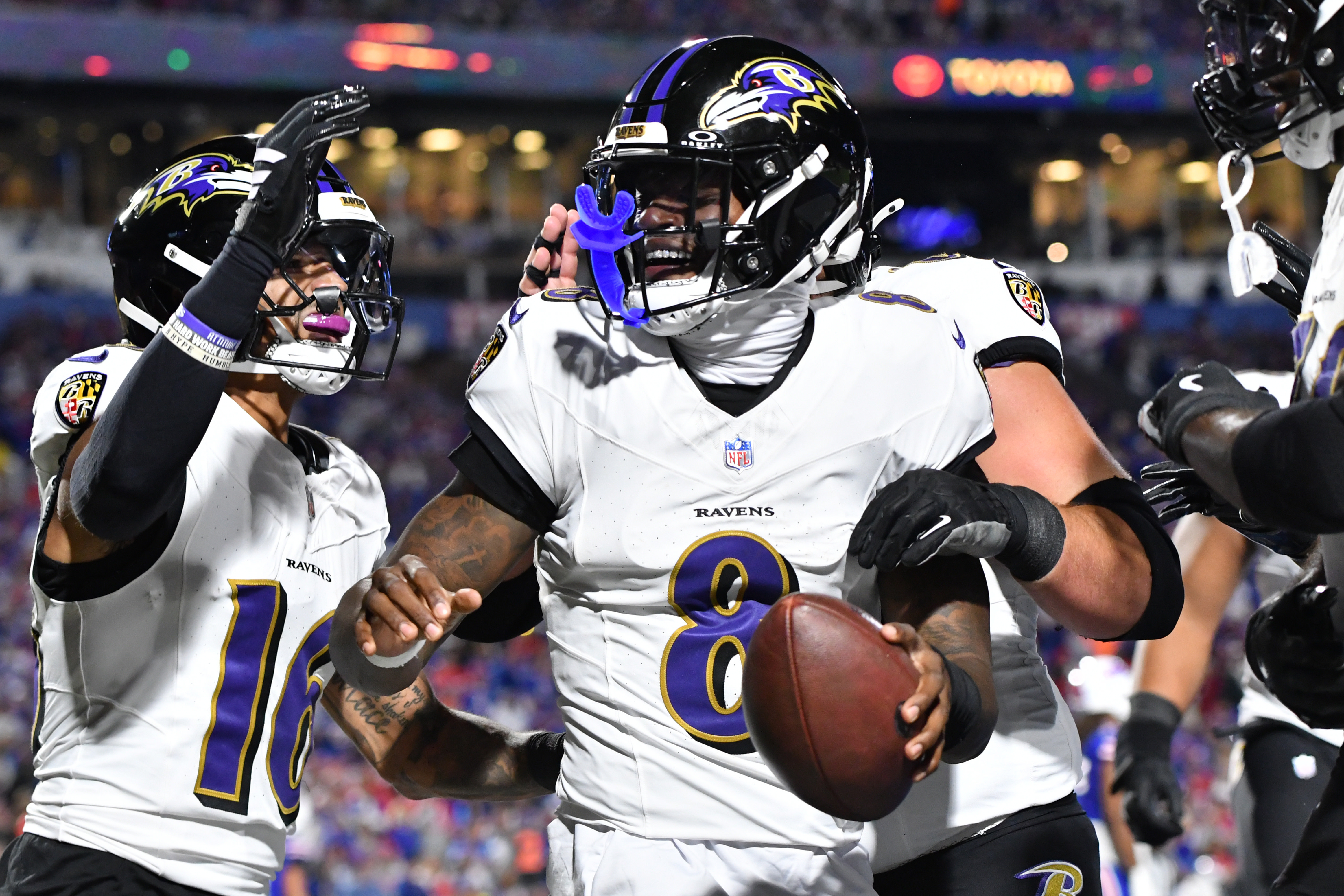 Lamar Jackson Shoves Bills Fan During Heated Exchange on 'Sunday Night  Football' - Athlon Sports