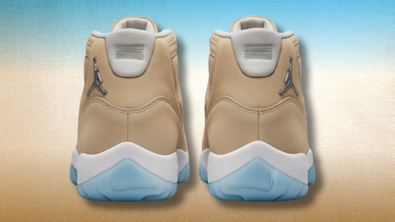 blue and tan jordan 11