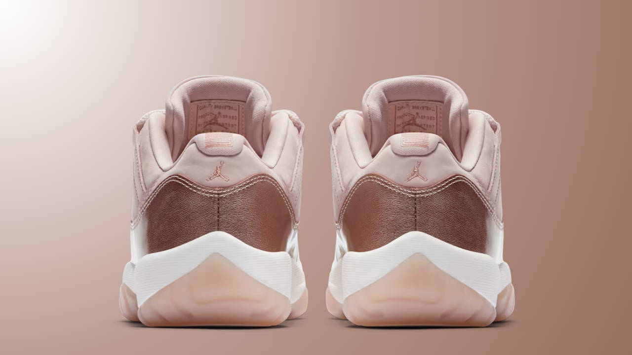 jordan retro 11 low rose gold women's shoe