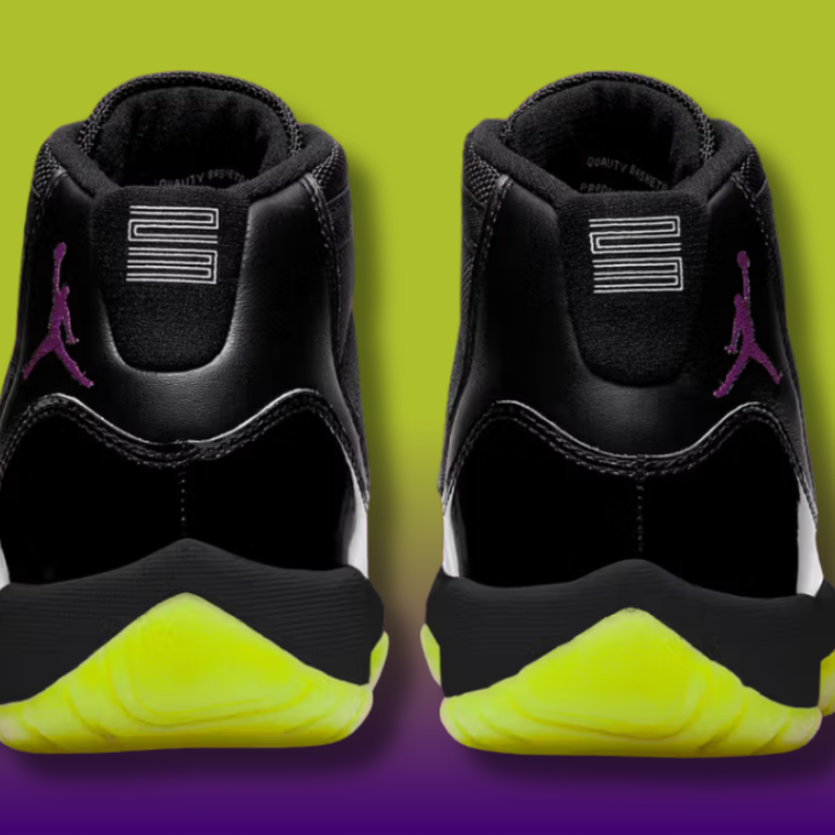 jordan retro 11 black and green