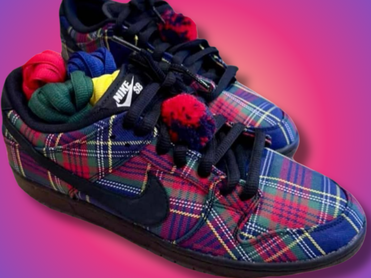 tartan nike trainers