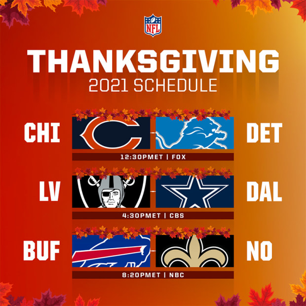 nfl thanksgiving games 2021 times