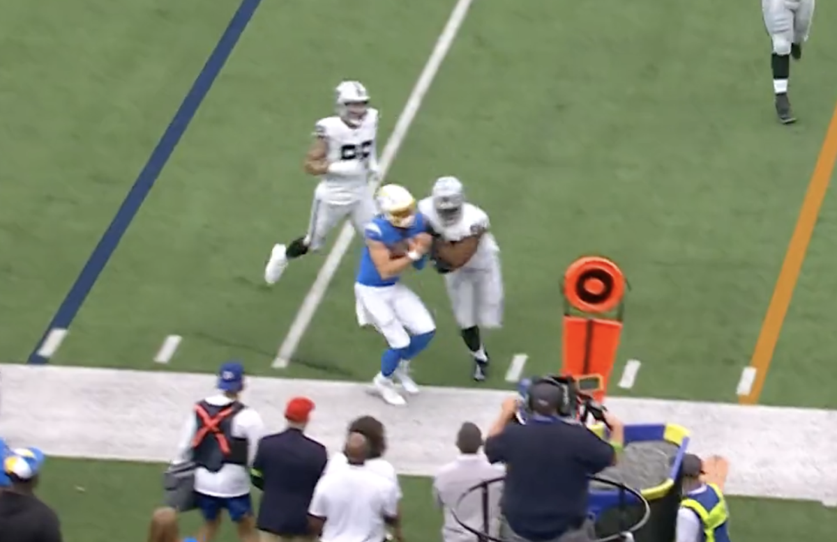 Ex-Charger Jerry Tillery ejected for late hit on LA QB Justin Herbert