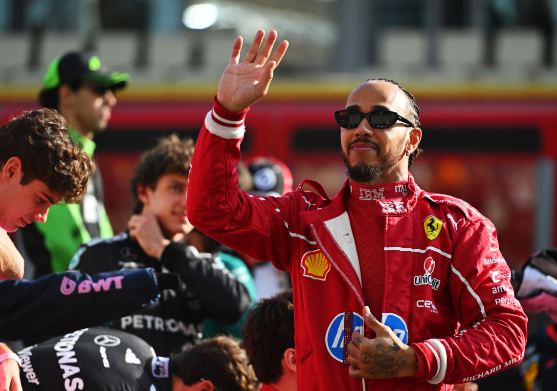 Lewis Hamilton Gives Ana de Armas Exclusive Ferrari Garage Tour
