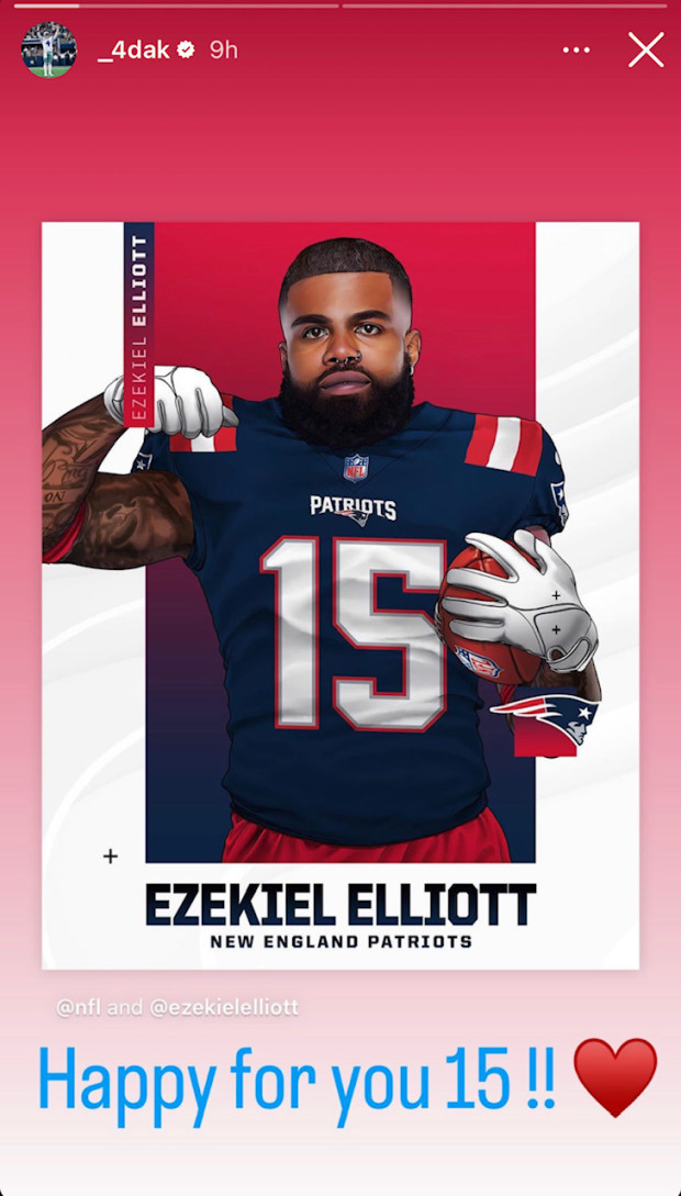 Here's the first look at Ezekiel Elliott in a Patriots uniform