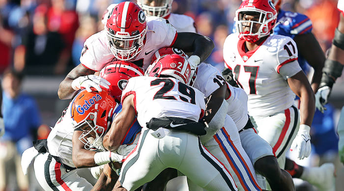 Georgia Bulldogs defense vs. Florida Gators
