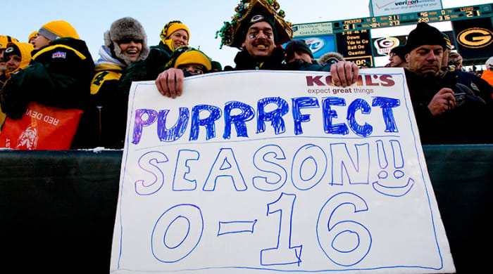 2008 Detroit Lions went 0-16, becoming the first NFL team to do so since the league expanded to a 16-game schedule.