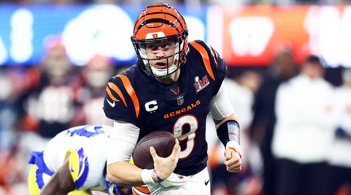 Joe Burrow, Cincinnati Bengals in Super Bowl LVI on Feb. 13, 2022