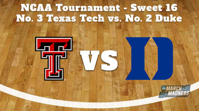 Texas Tech Red Raiders vs. Duke Blue Devils Prediction: NCAA Tournament Sweet 16 Preview