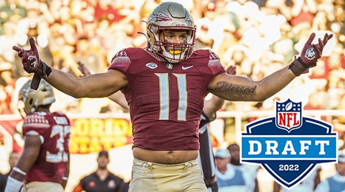 Jermaine Johnson II, DE, Florida State Seminoles, 2022 NFL Draft