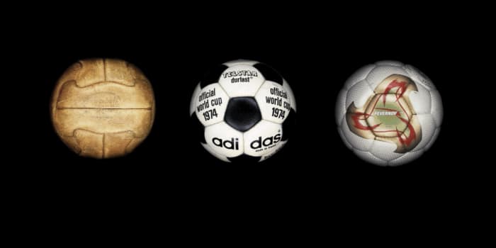 With the World Cup kicking off today, the interweb is abuzz with excitement. What better way to show our excitement than checking out the balls that have graced the soccer field over the decades.