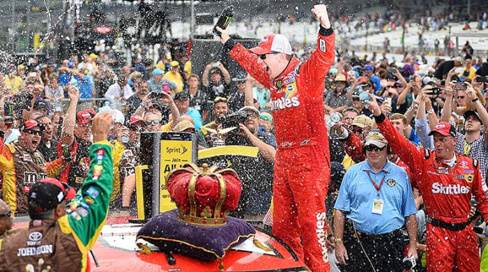 Kyle Busch No. 18 Crown Royal Presents the Jeff Kyle 400 at the Brickyard at Indianapolis Motor Speedway