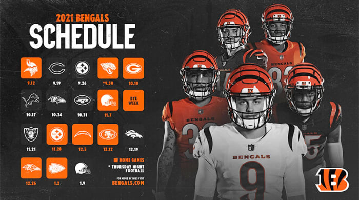 Cincinnati Bengals Schedule 2021 - AthlonSports.com | Expert