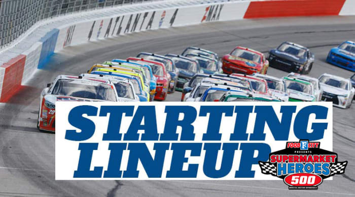NASCAR Starting Lineup for Sunday's Food City Presents the Supermarket Heroes 500 at Bristol Motor Speedway