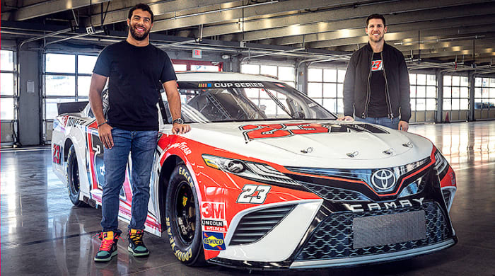 Nascars Dream Team Michael Jordan Denny Hamlin And Bubba Wallace