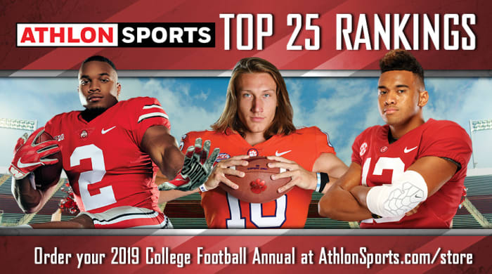 College Football Rankings Top 25 For 2019 Athlon Sports 2359