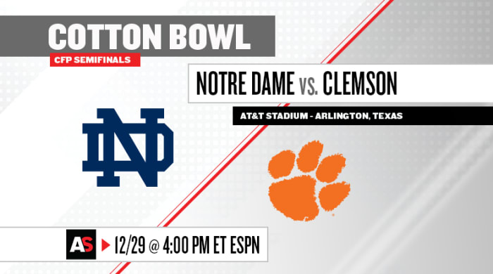 Cotton Bowl Prediction And Preview Notre Dame Vs Clemson Athlon Sports