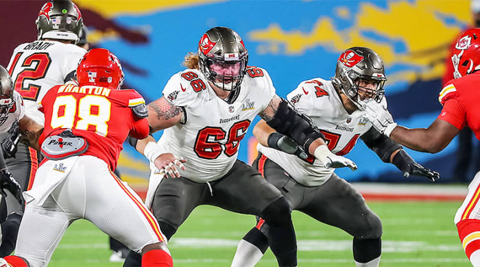 Ryan Jensen and Ali Marpet, Tampa Bay Buccaneers in Super Bowl LV