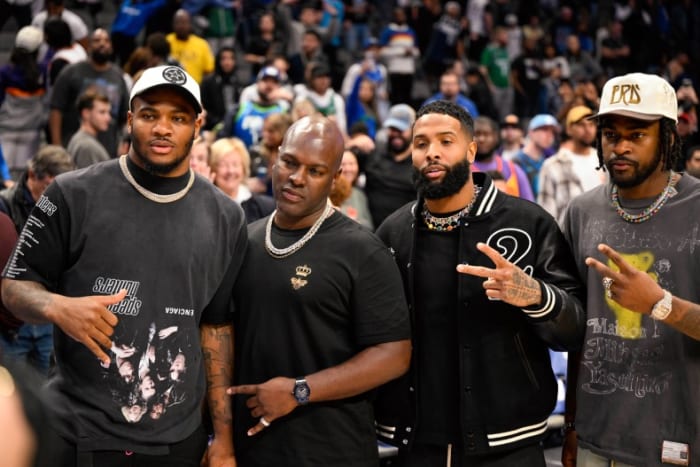 Odell Beckham Jr. with Cowboys star Micah Parsons