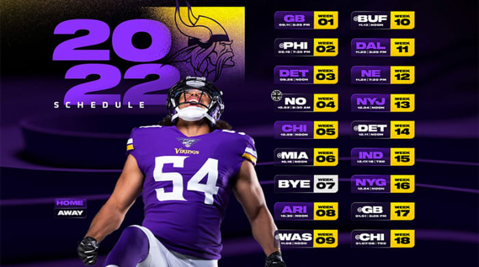 Minnesota Vikings Schedule 2022 - AthlonSports.com | Expert Predictions, Picks, and Previews