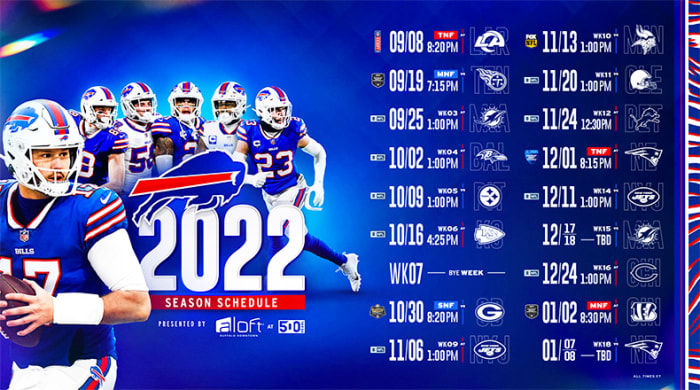 Buffalo Bills Schedule 2022 - Athlon Sports