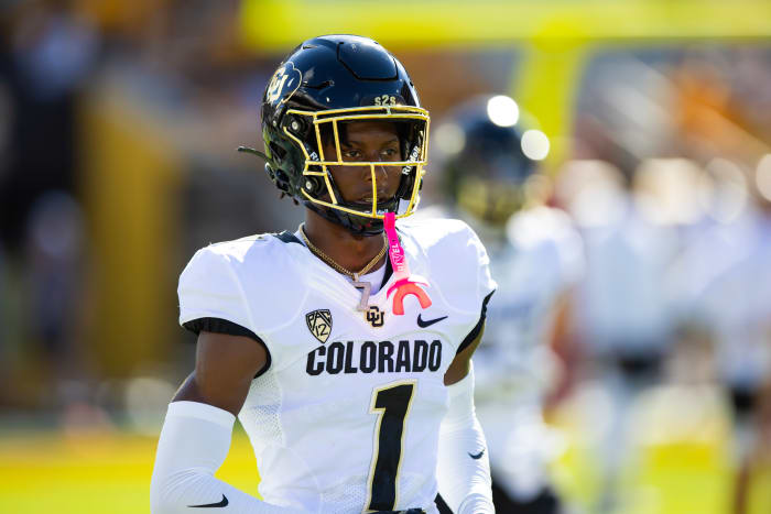 Oct 7, 2023; Tempe, Arizona, USA; Colorado Buffaloes cornerback Cormani McClain (1) against the Arizona State Sun Devils at Mountain America Stadium. Mandatory Credit: Mark J. Rebilas-USA TODAY Sports