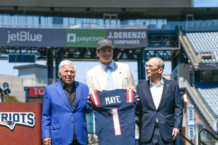 FIRST LOOK: Drake Maye Meets New England Patriots Nation - Athlon Sports