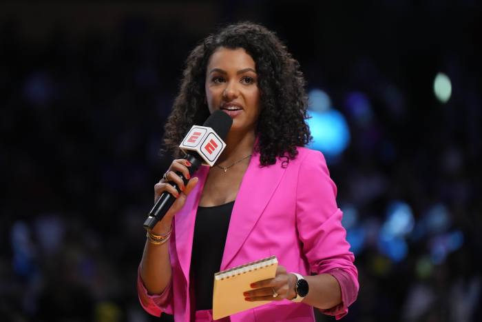 ESPN sideline reporter Malika Andrews